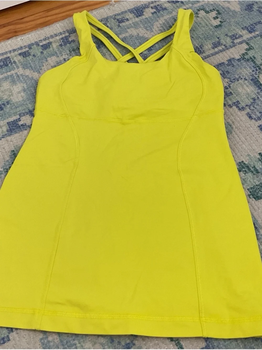 lululemon athletica Neon Yellow Strappy Tank Top